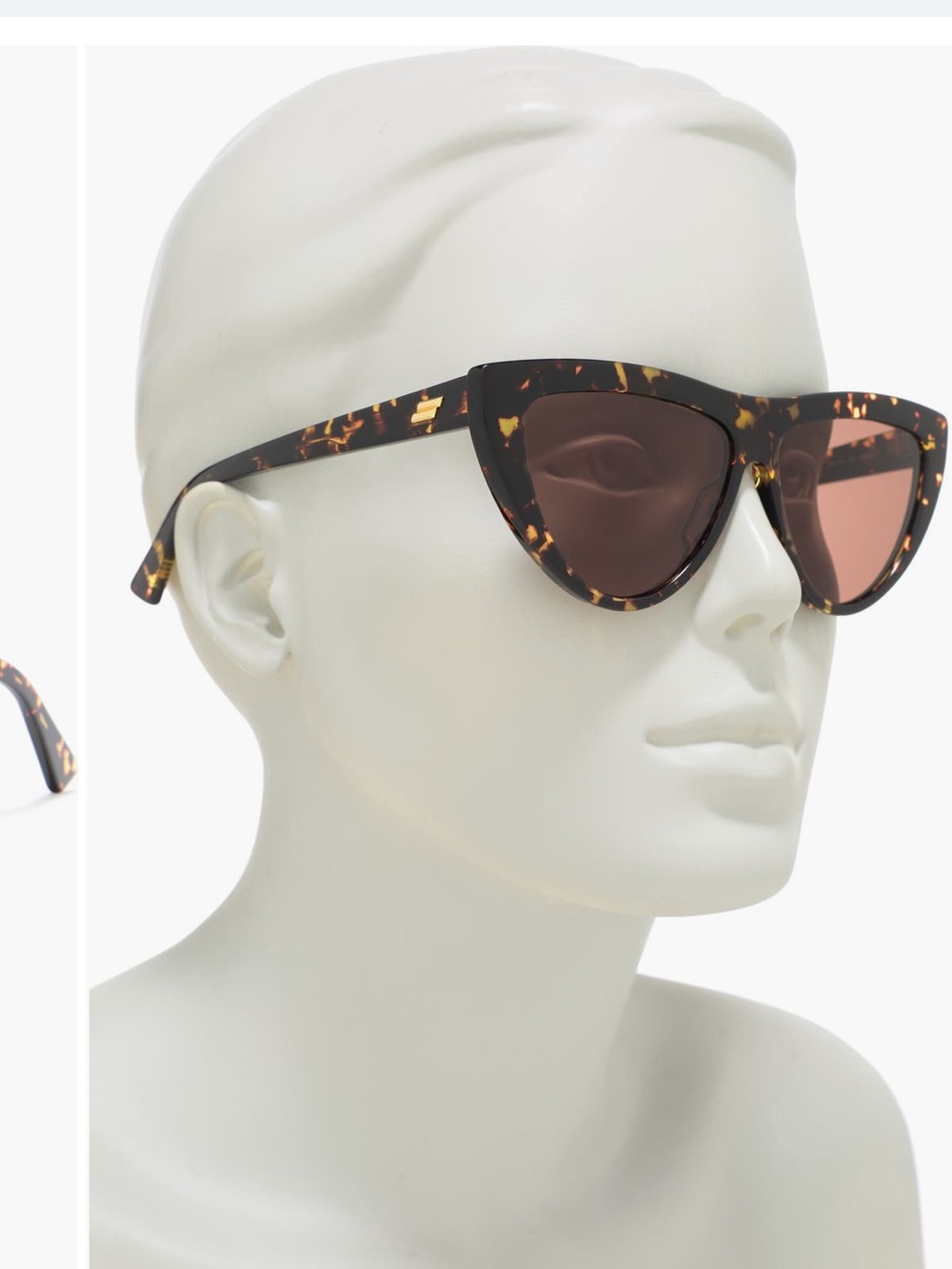 Bottega Veneta Tortoiseshell Cat Eye Sunglasses - Brown Lenses
